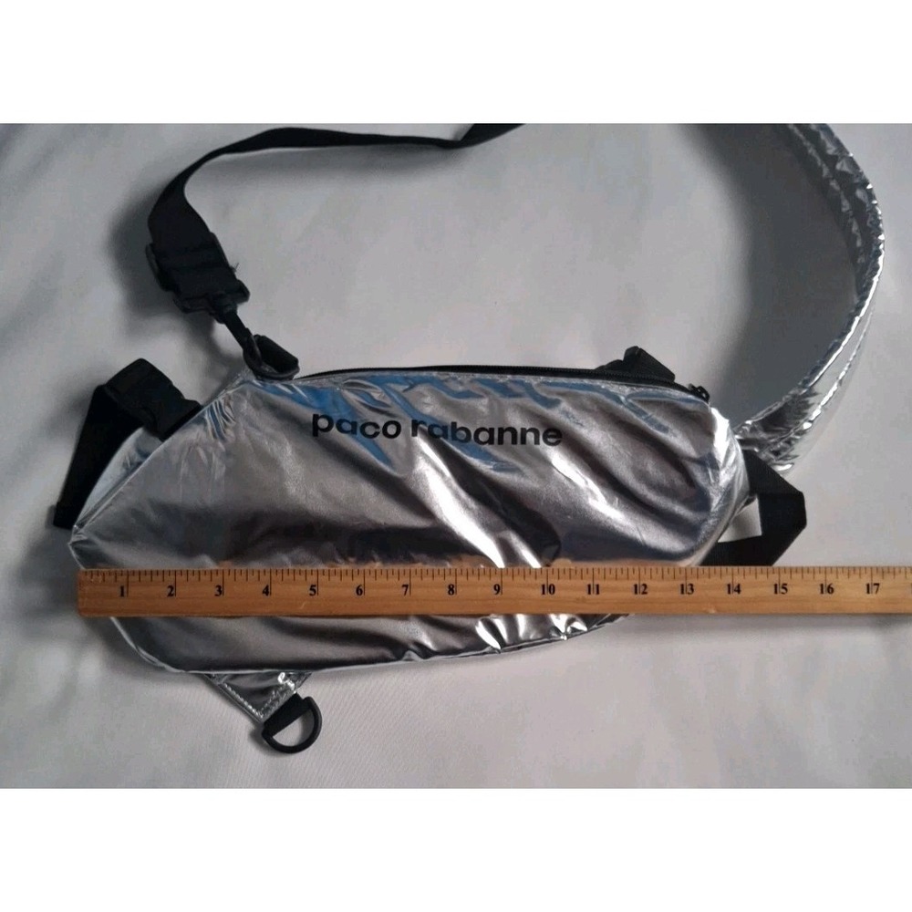 Paco Rabanne Metallic Silver Versatile Bag Pouch - Picture 2 of 6